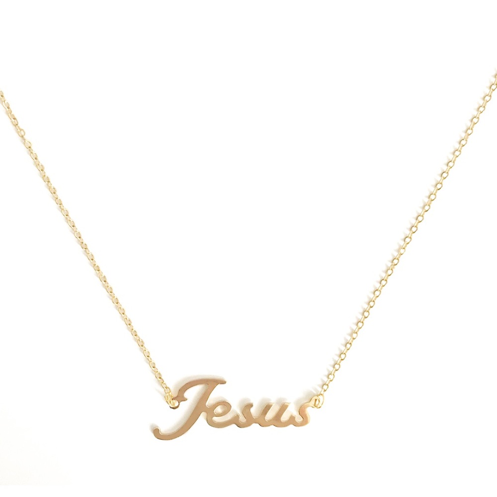 Gold Jesus Necklace - NWT
